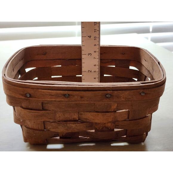 LONGABERGER WALL HANGING BASKET-Vintage-Small-5x7-Dated 1985 - Picture 9 of 11